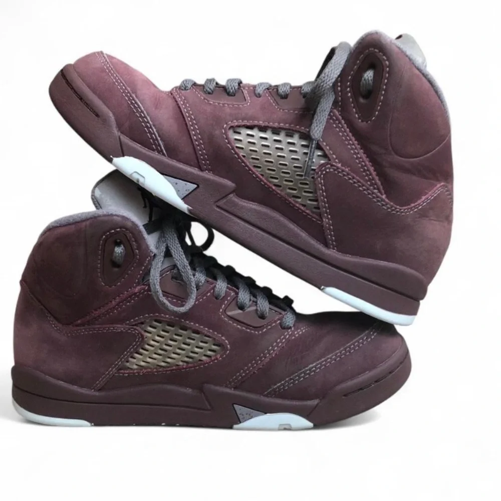 Little Kid Jordan 5 Retro FN4234 600 Deep Burgundy/Light Graphite/Metall Sz 3Y